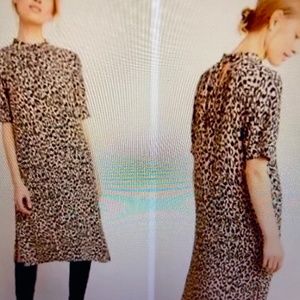 Anthropologie McKenzie leopard dress NWT XS